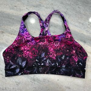 Lululemon Free To Be Floral Sports Bra Size 8